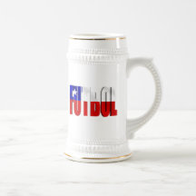 Bandera chilena del logotipo de Futbol de Chile Tazas De Café