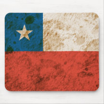 Bandera chilena rugosa alfombrillas de ratón
