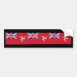 Bandera civil el hombre de la isla, Reino Unido Etiqueta De Parachoque