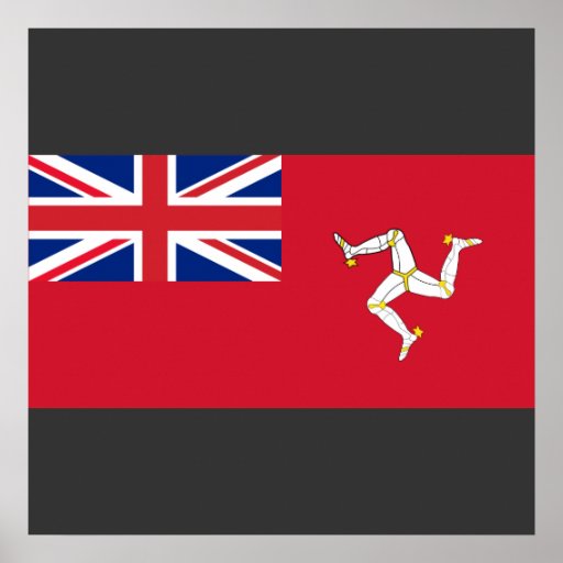 Bandera civil el hombre de la isla, Reino Unido Posters