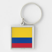 Bandera CO de Colombia Llavero Personalizado