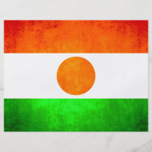 Bandera colorida de Nigerien del contraste Tarjetas Publicitarias