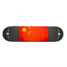 Bandera colorida del chino del contraste patín personalizado