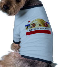 Bandera cosquillosa del oso de California Camisetas Mascota