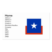 Bandera cuadrada de Chile Plantilla De Tarjeta De Visita
