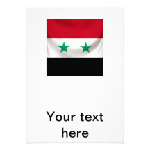 Bandera cuadrada de Siria, ceremonial cubierto Comunicado