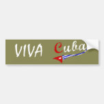 Bandera cubana etiqueta de parachoque