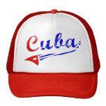 Bandera cubana gorras de camionero