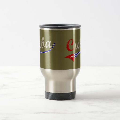 Bandera cubana taza de café