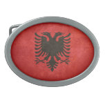 Bandera de Albania Hebilla Cinturón Oval