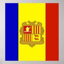 Bandera de alta calidad de Andorra Impresiones