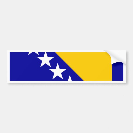 Bandera de alta calidad de Bosnia y Hercegovina Etiqueta De Parachoque