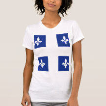 Bandera de alta calidad de Canadá Quebec Camisetas