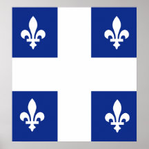 Bandera de alta calidad de Canadá Quebec Posters