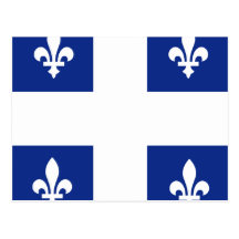 Bandera de alta calidad de Canadá Quebec Tarjetas Postales