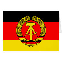 Bandera de alta calidad de la Alemania Oriental Tarjeta