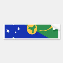 Bandera de alta calidad de la Isla de Navidad Etiqueta De Parachoque