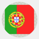 Bandera de alta calidad de Portugal Pegatinas Redondas