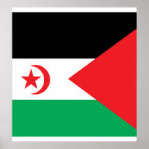 Bandera de alta calidad de Western Sahara Posters