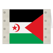Bandera de alta calidad de Western Sahara Tarjeta