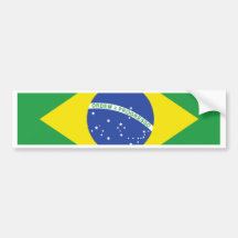 Bandera de alta calidad del Brasil Etiqueta De Parachoque