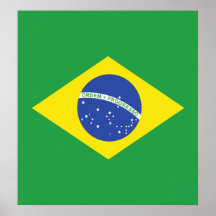 Bandera de alta calidad del Brasil Posters