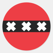Bandera de Amsterdam Etiqueta