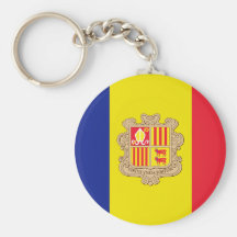Bandera de Andorra Llavero Personalizado