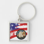 Bandera de Arerican con el sello de American Eagle Llaveros Personalizados