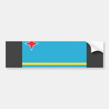 Bandera de Aruba Etiqueta De Parachoque