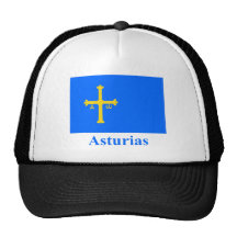 Bandera de Asturias con nombre Gorras