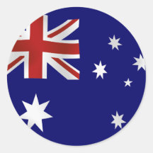 Bandera de Australia Pegatinas Redondas