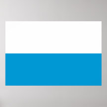 Bandera de Baviera (rayada), Alemania Poster