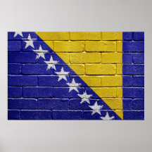 Bandera de Bosnia y Herzegovina Posters