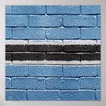Bandera de Botswana Posters
