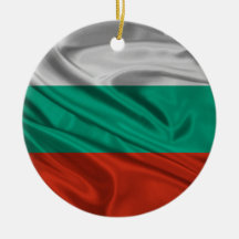 Bandera de Bulgaria Ornamentos De Navidad
