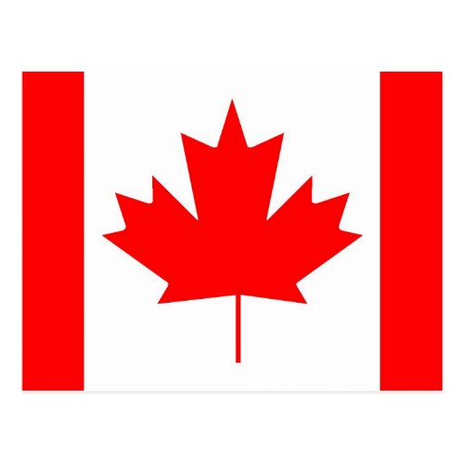 Bandera de Canadá, día feliz de Canadá Postales