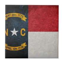 Bandera de Carolina del Norte Azulejo