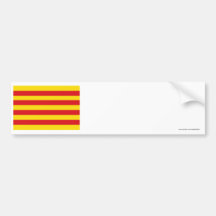 Bandera de Cataluña Pegatina De Parachoque