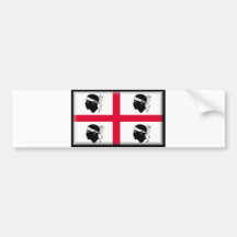 Bandera de Cerdeña Pegatina De Parachoque