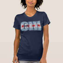 Bandera de Chicago de la JI Camisetas
