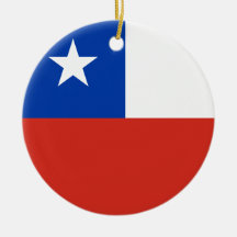 Bandera de Chile Ornamento De Navidad