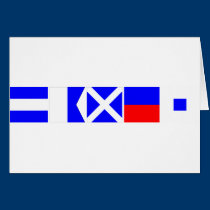 Bandera de código James tarjetas