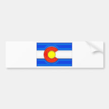 Bandera de Colorado Pegatina De Parachoque