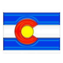 Bandera de Colorado Tarjeta Postal
