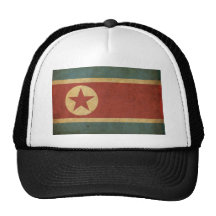 Bandera de Corea del Norte del vintage Gorro