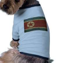 Bandera de Corea del Norte del vintage Camisa De Perro