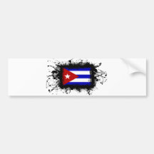 Bandera de Cuba Pegatina De Parachoque