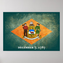 Bandera de Delaware Poster
