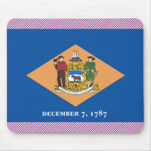 Bandera de Delaware Tapetes De Ratones